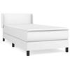 Maison Exclusive - Sommier à lattes de lit avec matelas Blanc 90x200 cm Similicuir