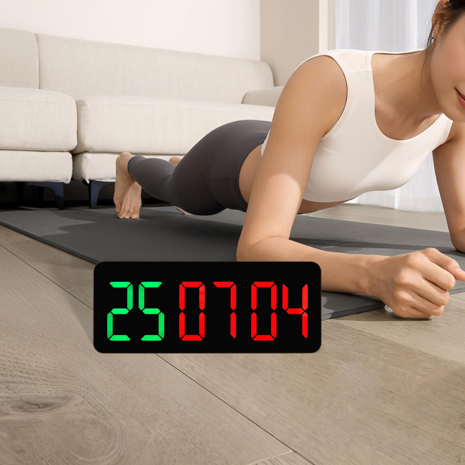 

Gym Timer Clock with Remote Adjustable Multifunctional Portable Interval Stopwatch for Match