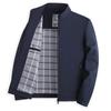 Red Festive Small Stand-Collar Casual Jacket for Middle-Aged Men - Spring/Autumn