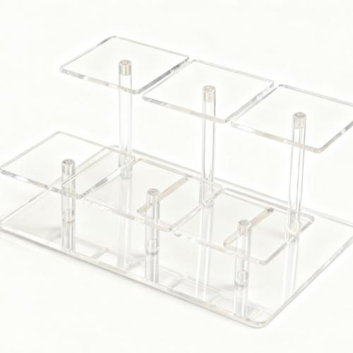 

Transparent Acrylic Cosmetic Organizer with Multiple Sizes for Jewelry Display Clear Storage Rack Space Saving