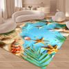Tappeto Divertente HD Costa Estiva Spiaggia per Soggiorno Divano Tappeti Decorativi Morbidi Tappeto Camera da Letto Tappetino Tavolino da Caffè Cucina Tappeto Corridoio