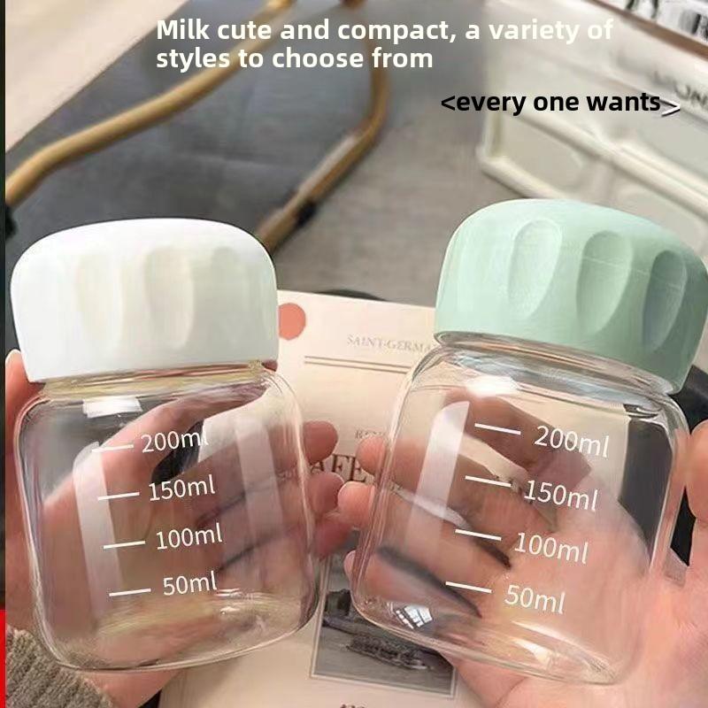 Chubby Cup Sojamilchbecher Mini-Glas Damen Tragbarer Wasserbecher Sommermilchbecher Kaffee-Shaker-Becher