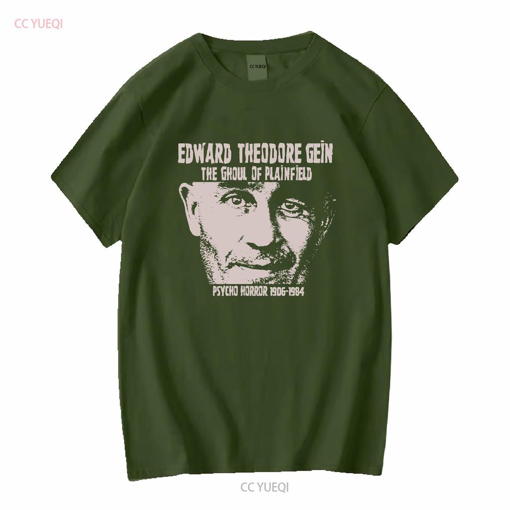 ED GEIN The Ghoul Of Plainfield T Shirt Long or Short Sleeves Vintage Washed Fashion Designer Clothes Casual