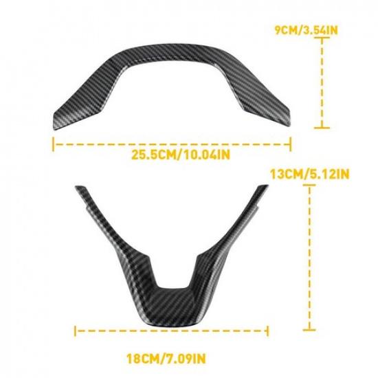 For Honda Accord 2018- Carbon Fiber Steering Wheel Frame Cover Accessories