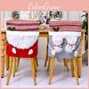 Festive Christmas Chair Covers With Long Mustached Red And Gray Designs For Holiday Decor