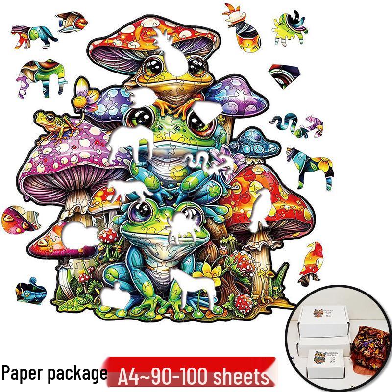 Irregular Animal Dog Penguin Wooden Puzzle in Stock