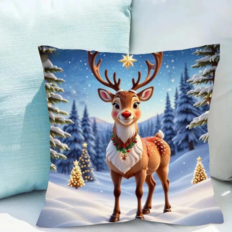 Weihnachts-Hirsch Kissenbezug Kissenbezug Sofakissenbezug Zimmer Heimdekoration
