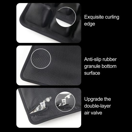 Inflatable Seat Cushion Travel Cushion Airplane Seat with Built-in Air Pump 36-Cell Seat Cushion for Long Flights Back And Tailbone Pain Relief