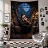 WandteppichDie Addams Family Kunst Hängendes Tuch Dekorative Hintergrundabdeckung für Raumdekoration