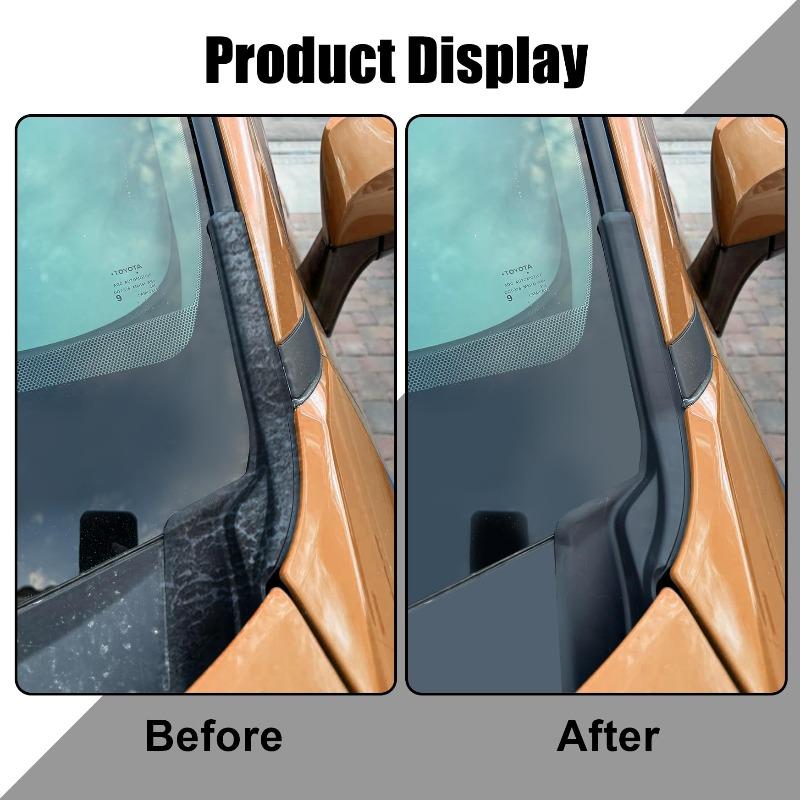 2Pcs Front Windshield Wiper Side Cowl Extension Cover Trim For 2020 2021 2022 Toyota RAV4