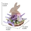 Holz Osterhase Skulptur Tierfigur Ornament Frühling Heimdekoration Für Kaminsims Bücherregal Tischplatte Display