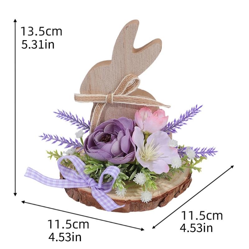 Holz Osterhase Skulptur Tierfigur Ornament Frühling Heimdekoration Für Kaminsims Bücherregal Tischplatte Display