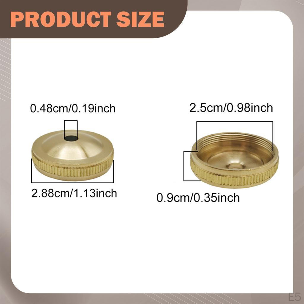 3 Pieces Tuba Valve Brass Instrument Piston Button Cap Covers Trombone Metal Parts Replacement