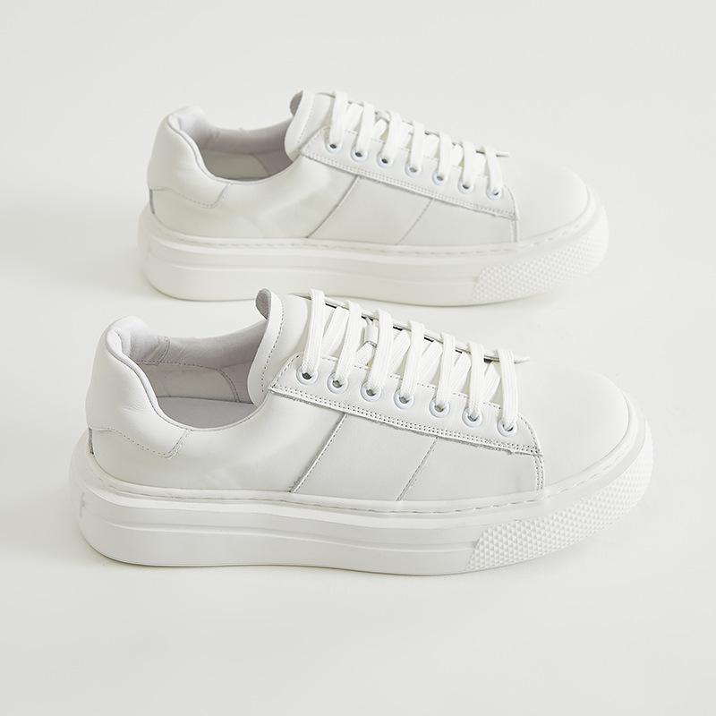 

Модные мужские повседневные туфли на плоской подошве со шнуровкой, оригинальные кожаные спортивные туфли, дизайнерские белые кроссовки, обувь на платформе в уличном стиле, zapato 9 белый