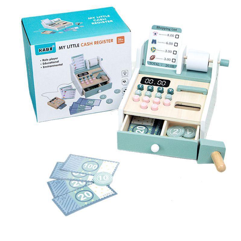 Boys And Girls Play House Cash Register Suit Children's Simulation Educational Toys Birthday Gift Wooden Parent-child Interaction