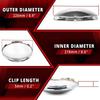 Semi Truck Hub Covers 8.9" Dome Style Hub Caps 5 Even Notched Chrome Mirror Finish Semi Hub Cap Covers for Rear Semi Truck Wheels, 1 PC
