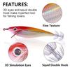 6pcs 2pcs Pack Squid Jigging Lure 10g Weight Artificial Shrimp Lure Eging Squid Bait  Fishing Gear
