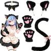 4Pcs Cute Cat Woman Cat Ears Headband Set Bow Jk Cosplay Headwear Cosplay Hair Accessories Lolita Halloween Dress Up Women