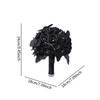 Artificial Rose Flowers Black Leaves Dark Wedding Ornament Twig Goth Flower Bouquet for Theme Party