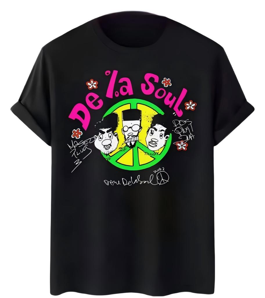 De La Soul Classic Peace Sign Cartoon Graphic T-Shirt