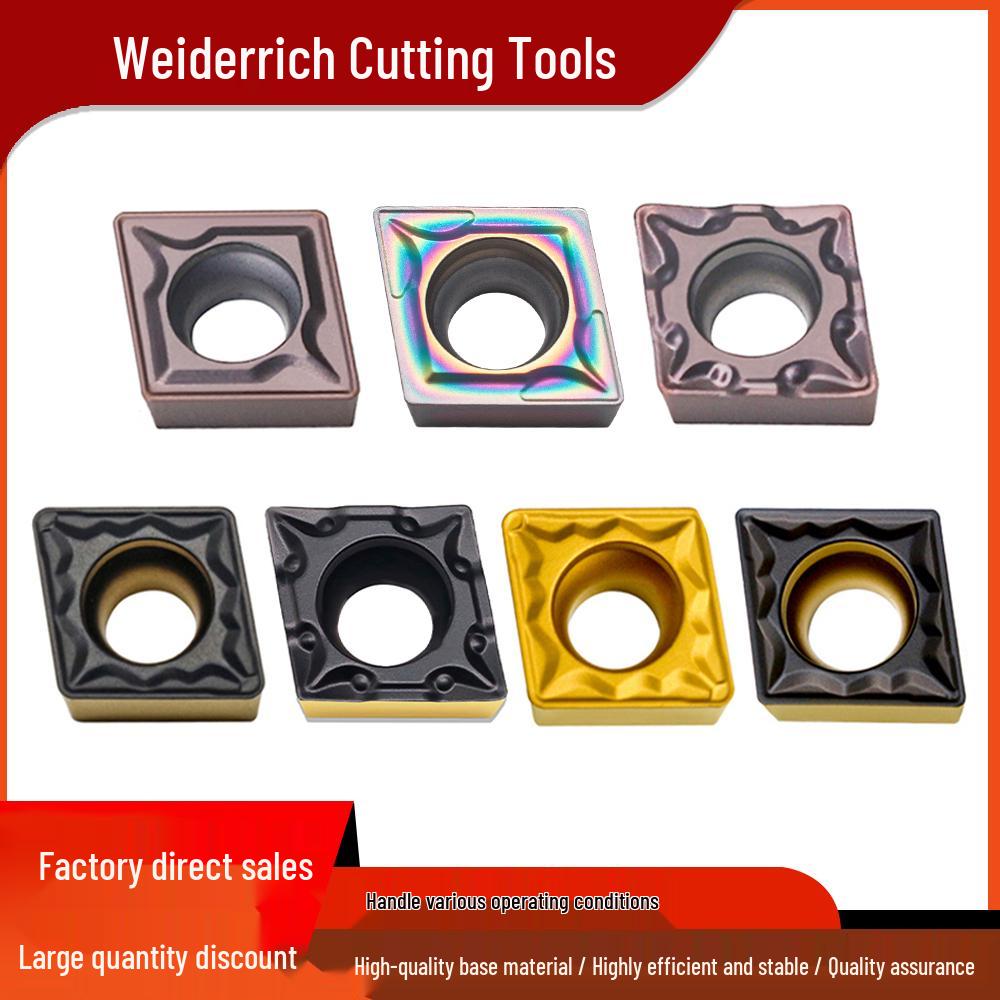 CNC Stainless Steel Lathe Inserts: Rhombic Boring CCMT DCMT TCMT for Outer Diameter & Inner Hole Turning