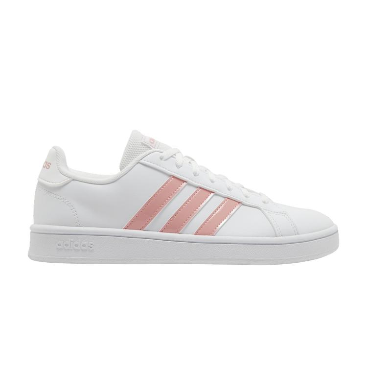Adidas Wmns Grand Court Base  White Glow Pink  36.5