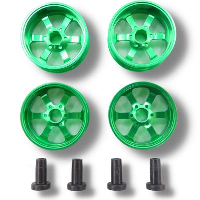TAGATORON Aluminum Deep 20mm Bushings Set of 4 Medium-Diameter, Low-Profile, 6-Spoke Wheels, Rim, Diameter, Included, (6. Green)