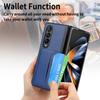 Leder-Kartensteckplatz-Business-Case für Samsung Galaxy Z Fold 4 Fold3 Fold4 Fold2 Fold 3 2 5g Zfold4 Matte Feeling Handytasche