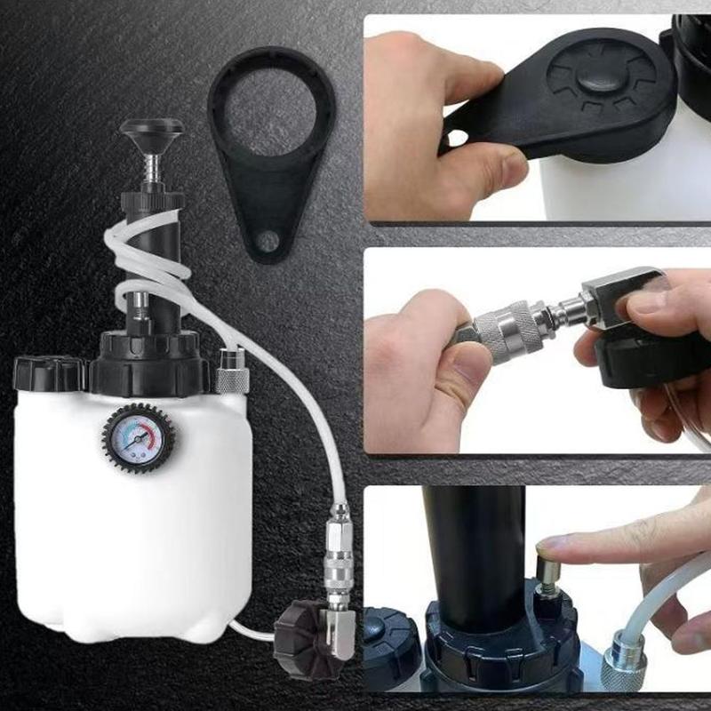 Brake Fluid Bleeder Brake Fluid Replacement Tool 3L Large Capacity Corrosion-Resistant Brake Oil Replacement Kit For Most Cars