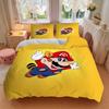 Super Mario Adventure Print 3Pcs Bedding Setduvet Cover With 2 Bedropillowcase Home Birthday Gift