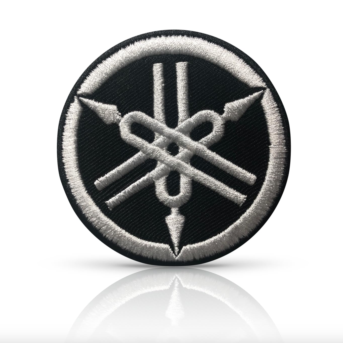 

Generic Yamaha Tuning Fork Wheel Logo Iron-On Embroidered Applique Racing Patch for Yamaha 51