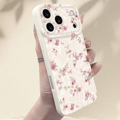 Pink-purple Floral and Gray-green Foliage Phone Case For Xiaomi Redmi 13 14C 13C 12C Redmi Note 14 13 Pro Plus 5G 12 11 10 Cover