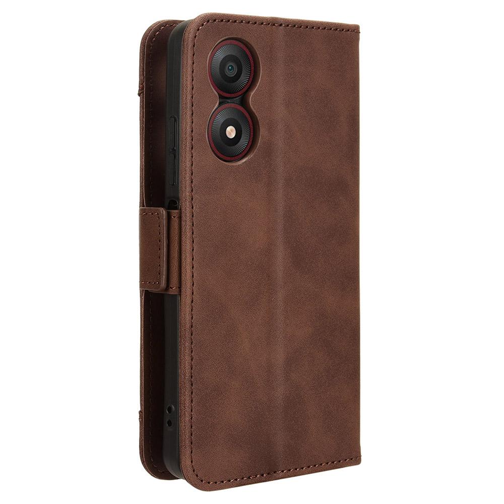 For ZTE Blade A34 Leather Case with Multiple Card Slots Wallet Phone Cover
