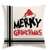 Green-haired Monster Pillow Cover Linen Christmas Pillow Cover Living Room Sofa Lumbar Cushion Cover