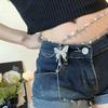 Fashion Shiny Butterfly Decoration Waistband Women Waistband Dress Shirt Jeans Girls Decoration N7W4