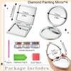 4PCS Diamond Painting Compact Mirror Women Girls, DIY Mandala Diamond Art Folding Travel Makeup Mirrors, Double-Sided Magnifying Cosmetic Mirror