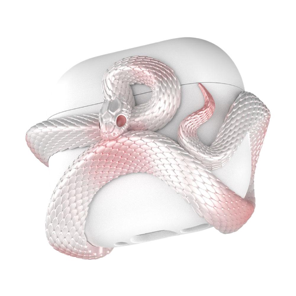 For AirPods Pro 3 Earphone Protective Case Snake-shaped Protective Headphone Shell Anti-drop Scratch-resistant Hollow Resin Case