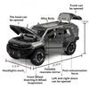 1:24 Scale Rezvani Vengeance RAM MAMMOTH Alloy Car Model Toy Pull Back Music Light Cross-Country Vehicles Home Decoration