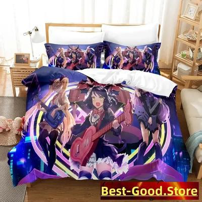 Show von Rock! Bettwäsche-Set Cartoon Anime Dreiteiliges Set Erwachsener Kind Schlafzimmer Bettbezug-Sets 3D Kawaii Niedlich Mädchen