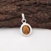 Yellow Tiger's Eye Gemstone Jewelry, 925 Solid Sterling Silver Jewelry, Handmade Pendant Gift For Women