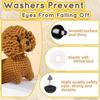 1000set Black Safety Eyes with Washers for Crochet Plush Dolls Stuffed Animals Teddy Bear Crochet Craft DIY Doll Plastic Eyeball