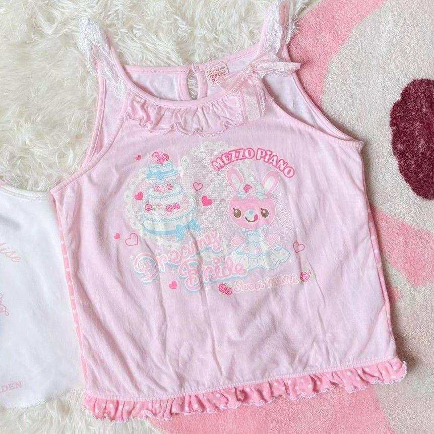 Summer Japanese Kawaii Cartoon Printing Tops Women Harajuku Wave Point Patchwork T-shirt Y2k Aesthetic Fairy Grunge Cute Tee
