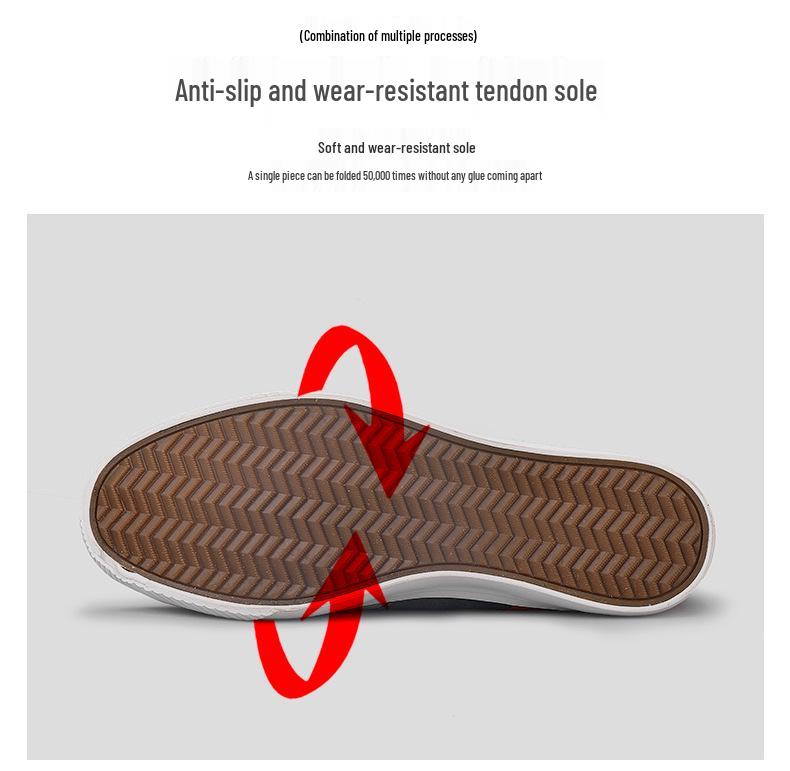 Men's Spring Canvas Slip-On High-Top Casual Shoes