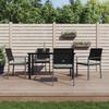 Vidaxl 5-Cz. Gartenmöbel-Set mit Kissen, Polyrattan und Stahl