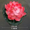 18cm Colorful Artificial Lotus Fake Floating Water Lily Flower Lotus Lifelike Micro Landscape Pond Plants Garden Pool Decor