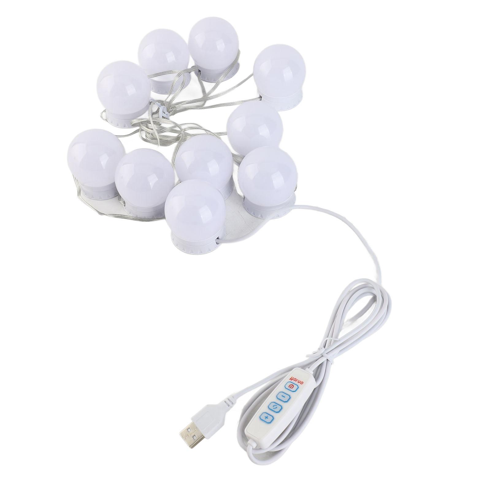 

Светодиодные лампы для макияжного зеркала с регулировкой яркости, теплые/холодные тона, декоративное освещение для туалетного зеркала