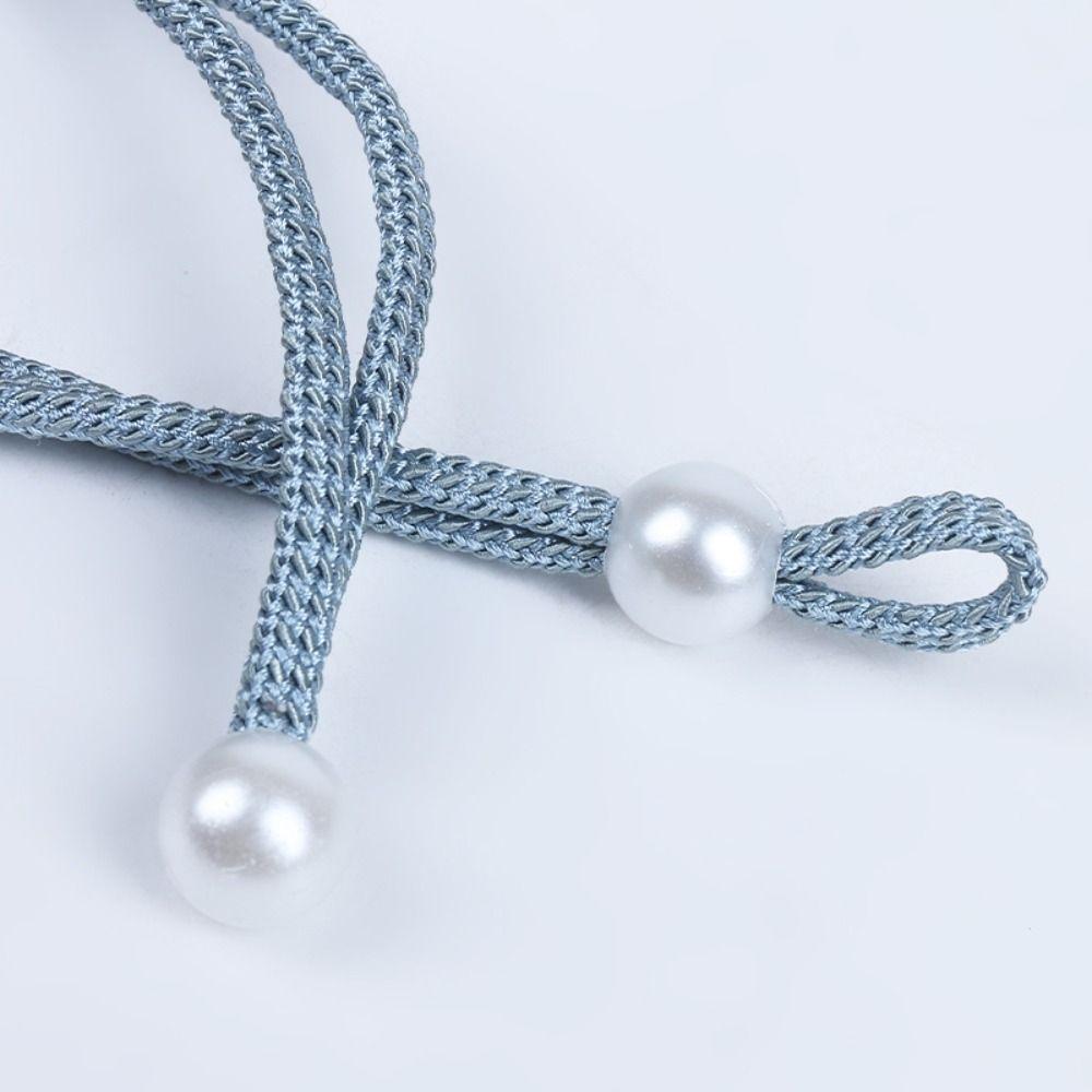 Pull-Out Tie Curtain Holders Small Pearl Pearl Rope Multi Use Pearl Curtain Clip  Curtain Decor