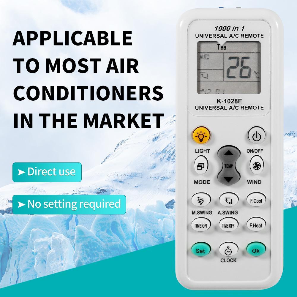 Universal K-1028E Air Conditioner Remote Control - Infrared, Supports Multi-Brand, OEM