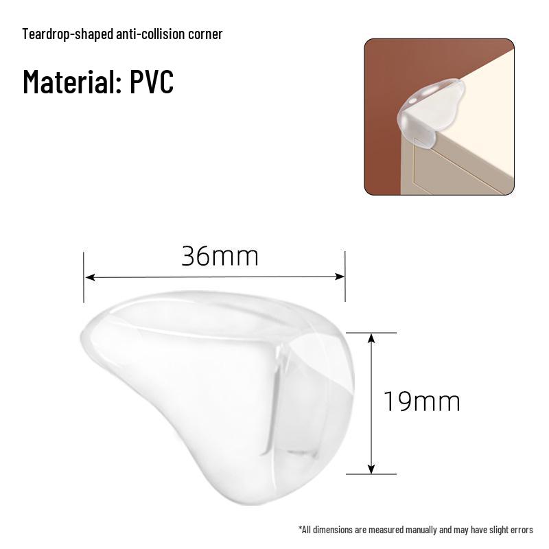 Kids' Protective Soft Silicone Table Corner Guards, Transparent Anti-Bump Cushion