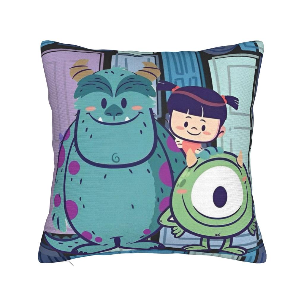 Mike Wazowski Monsters University Square Pillow Case Monsters Inc Cushion Covers Zipper Decorative Pillowcase for Sofa xcm